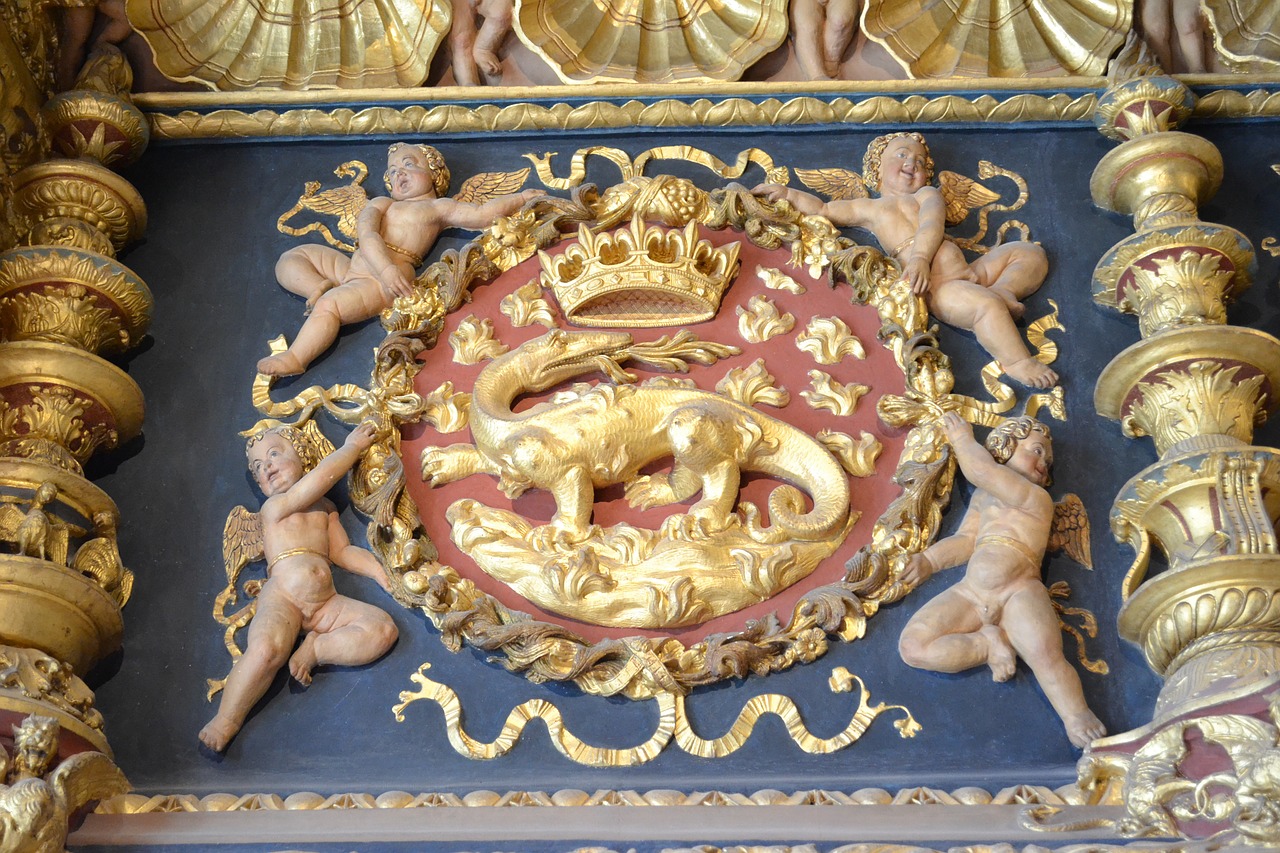 Salamandras,  Karaliaus Emblema,  Château De Blois,  Pilies François I,  Blois,  Karališkoji Pilis,  Karaliaus Pilis,  Karūna,  Puošimas,  Maži Angelai