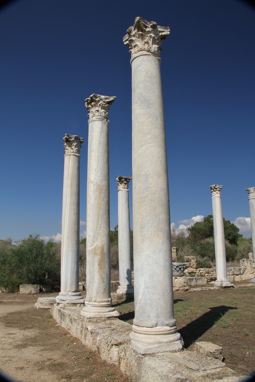 Salamis, Romėnų, Senovės, Kipras, Stulpelis, Griuvėsiai, Turistinis, Svetainė, Archeologiniai, Famagusta