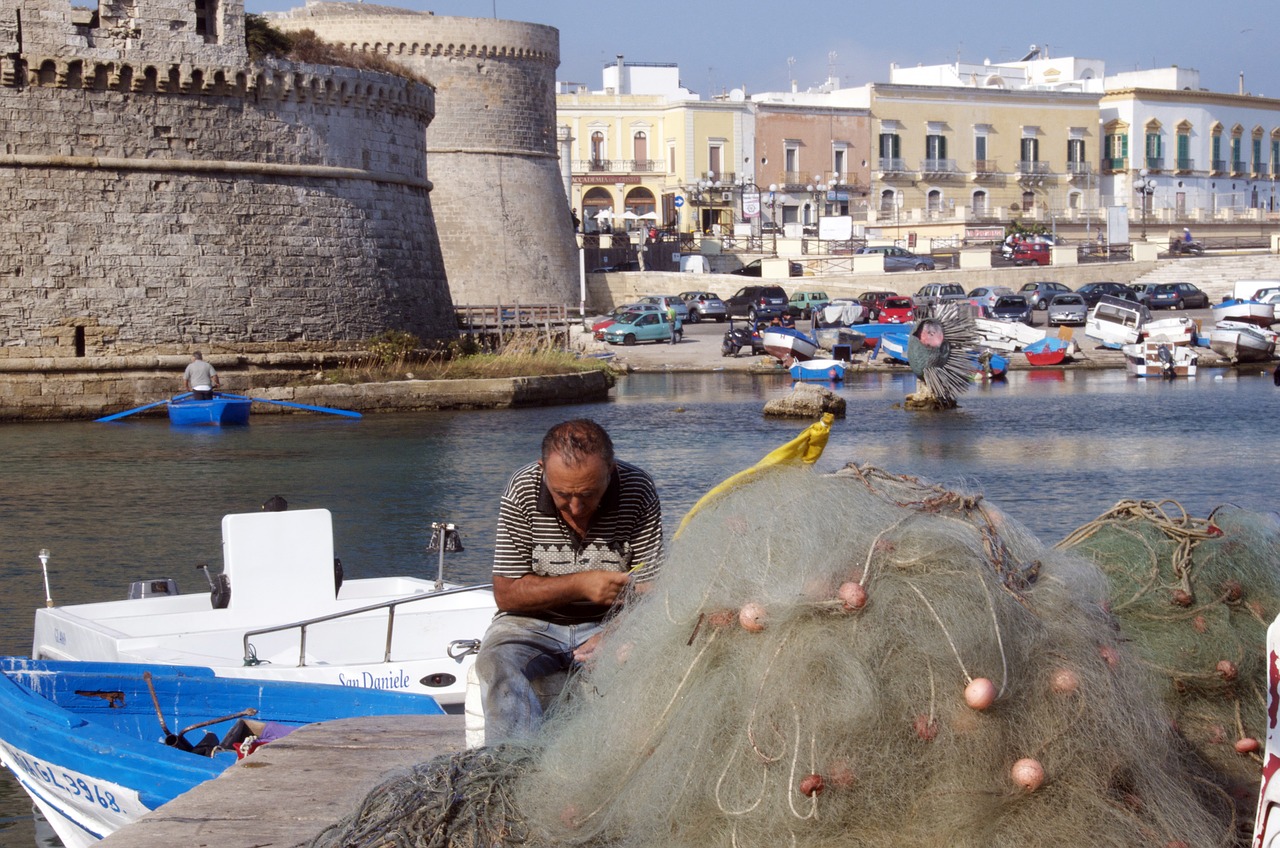 Salento, Gallipoli, Puglia, Jūra, Šventė, Italy, Vasara, Istorinis Centras, Kraštovaizdis, Tiltas