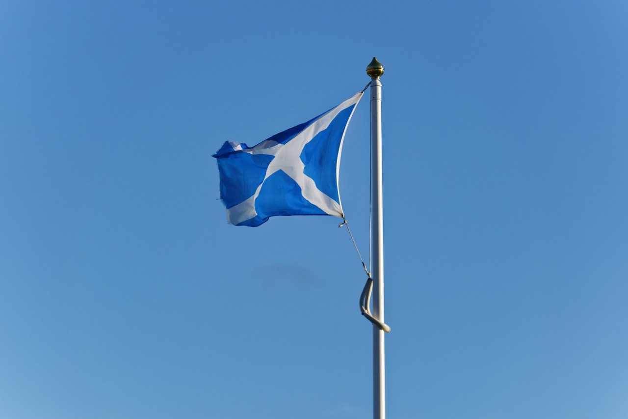 Saltire, Škotiškas Vėliava, Škotija, Škotų, Vėliava, Kirsti, Šalis, Nacionalinis, Simbolis, Flagpole
