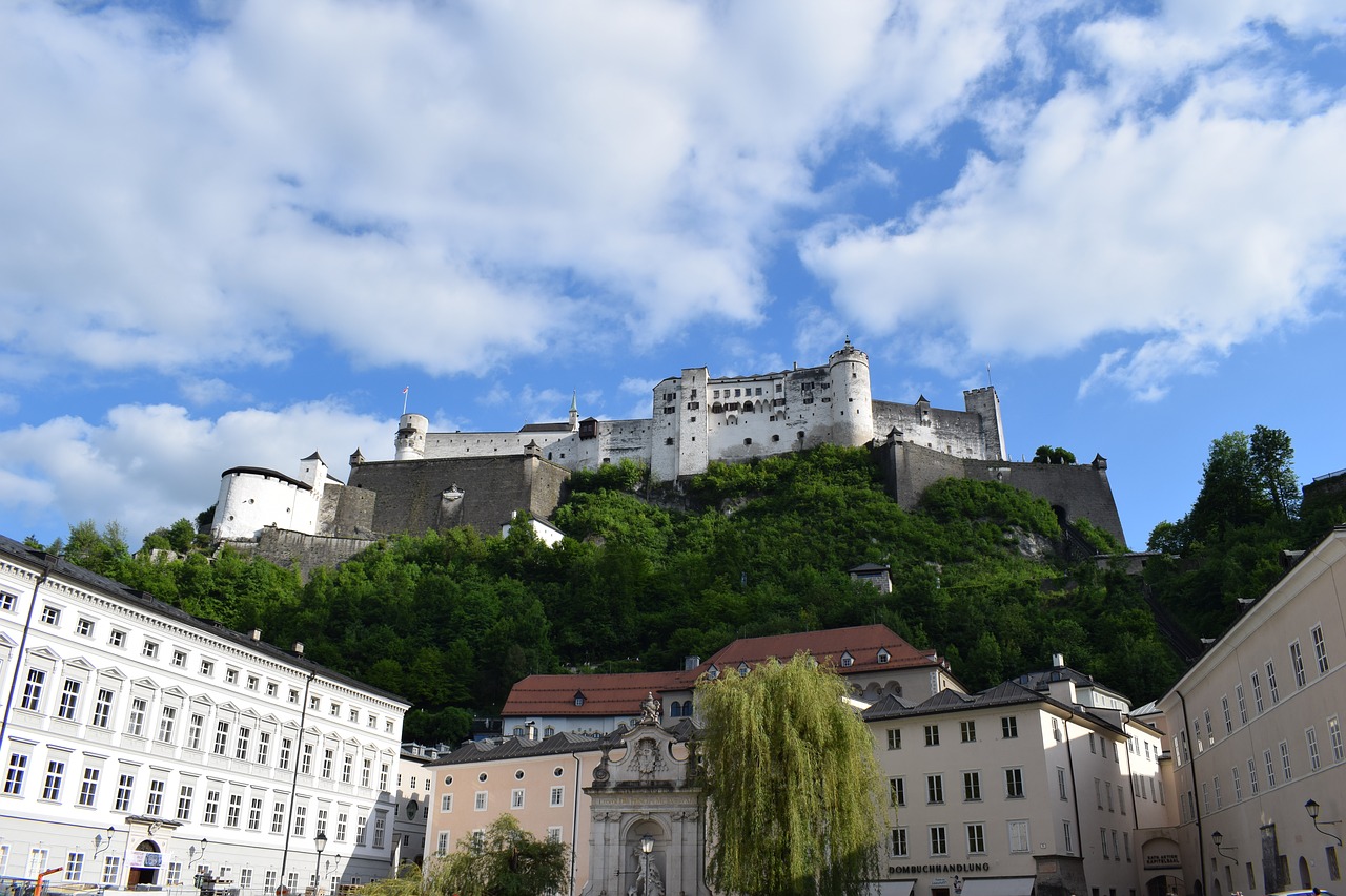 Salzburg, Tvirtovė, Pilis, Senamiestis, Mönchberg, Centro, Nemokamos Nuotraukos,  Nemokama Licenzija
