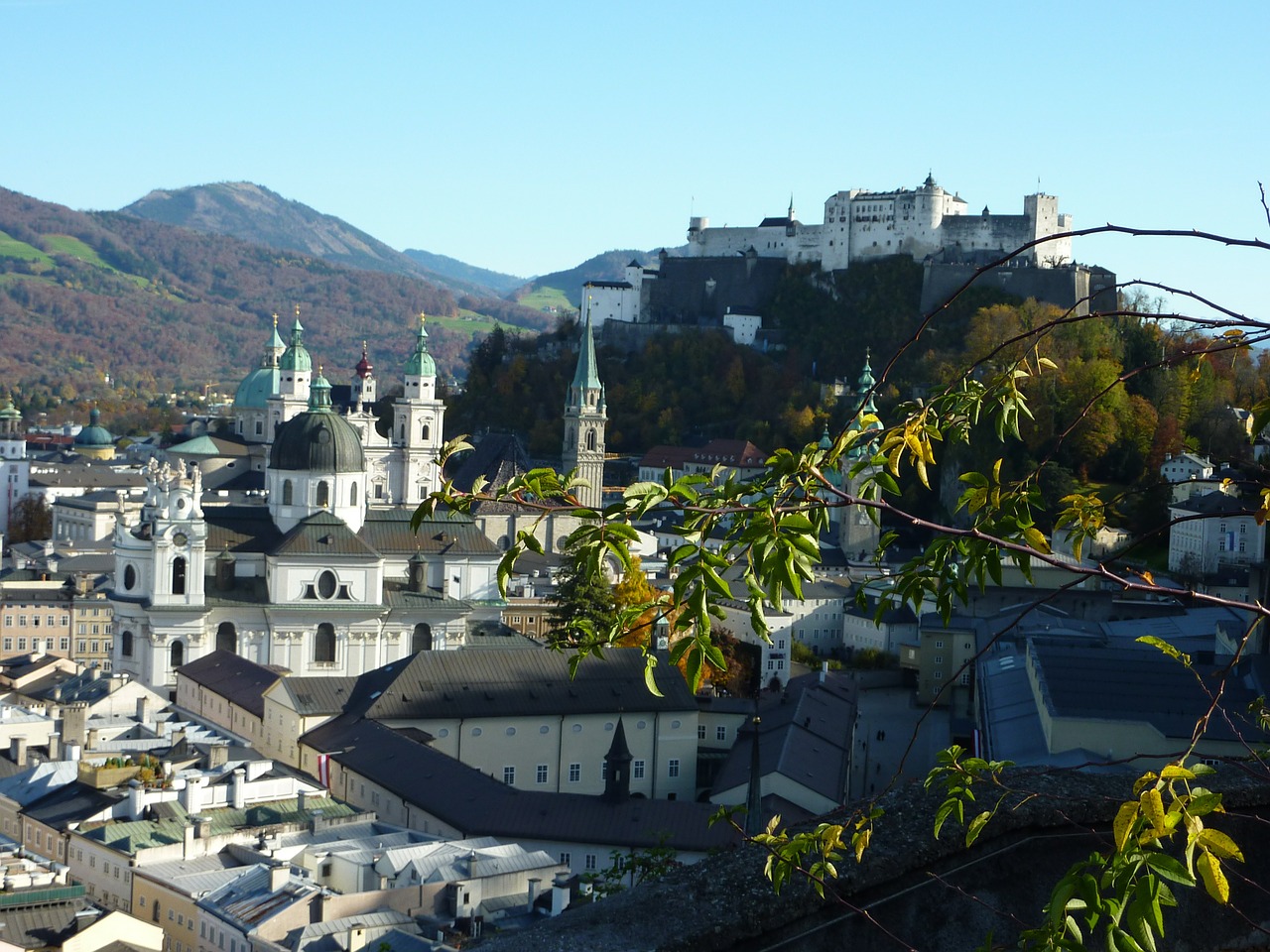 Salzburg, Tvirtovė, Austria, Senamiestis, Hohensalzburgo Tvirtovė, Įvedimas, Turistų Atrakcijos, Pilis, Minios Surinkėjas, Lankytinos Vietos