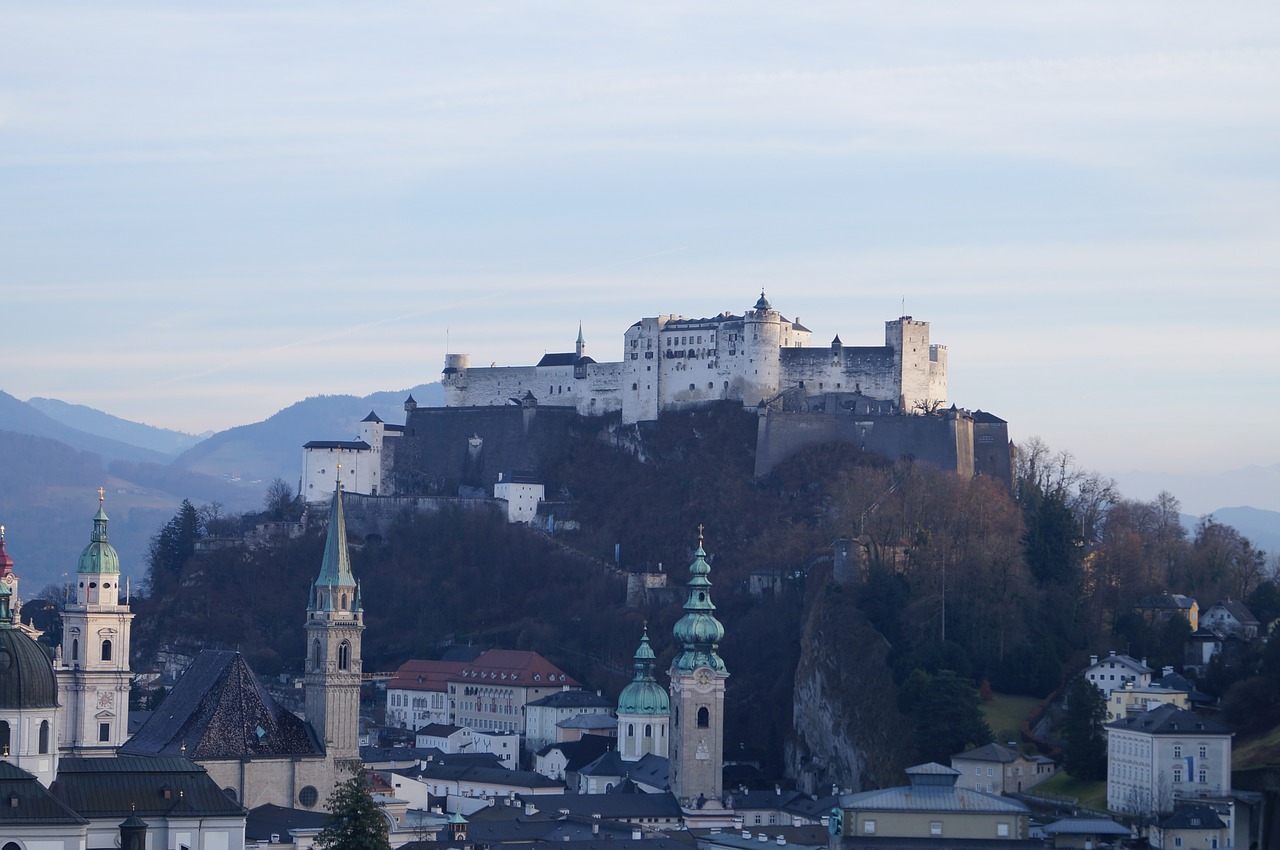 Salzburg, Miestas, Tvirtovė, Senamiestis, Austria, Miesto Vaizdas, Perspektyva, Vaizdas, Nemokamos Nuotraukos,  Nemokama Licenzija