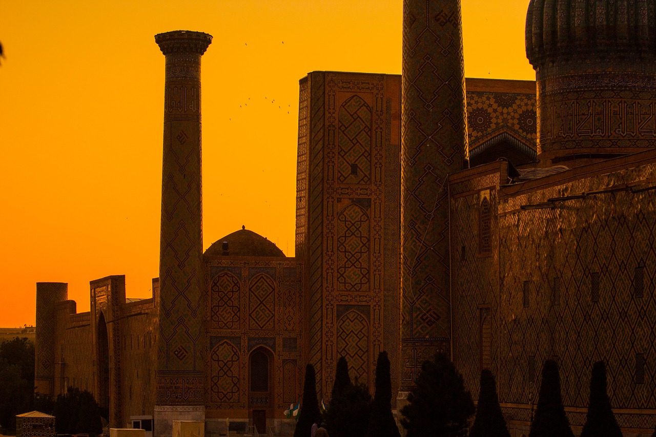 Samarkandas, Registan, Uzbekistanas, Saulėlydis, Muziejus, Religinis, Paminklas, Religija, Kelionė, Istorija