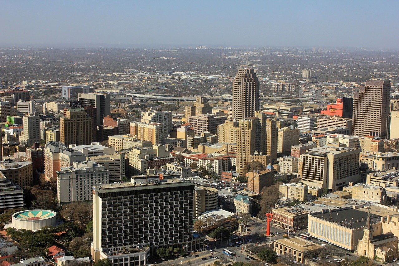 San Antonio, Miestas, Miesto Panorama, Dangoraižiai, Aukštas Pakyla, Usa, Texas, Aukštas, Pastatai, Nemokamos Nuotraukos