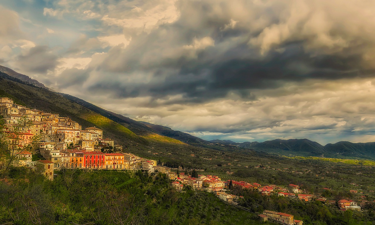 San Donato Val Comino, Lazio, Nacionalinis Parkas, Kalnai, Saulėlydis, Nemokamos Nuotraukos,  Nemokama Licenzija