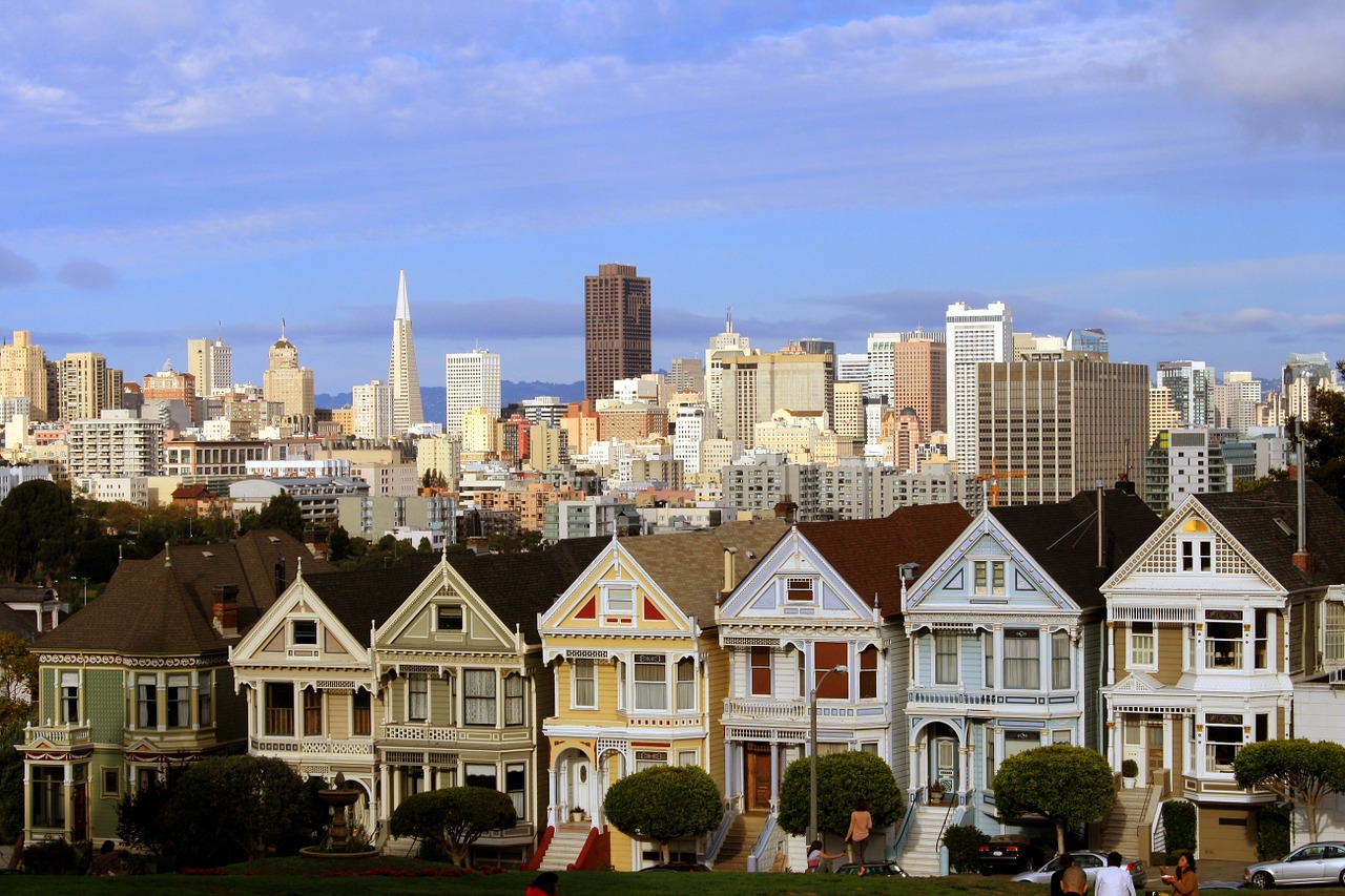 San Franciskas, Kaimynystėje, Miestas, Miesto Panorama, Gatvė, Namai, Architektūra, Kalifornija, Vaizdas, Miesto