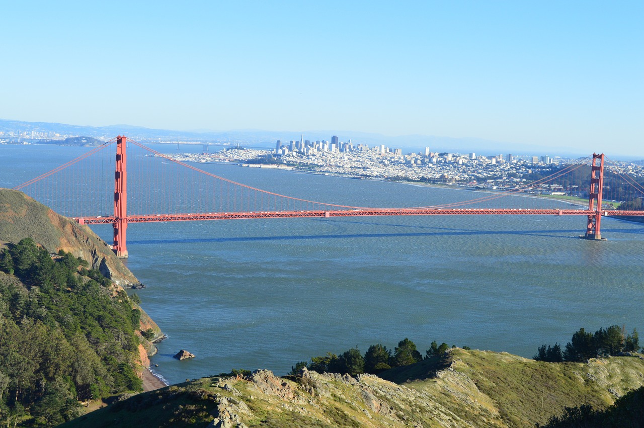 San Franciskas, Kalifornija, Tiltas, Auksiniai Vartai, Raudonasis Tiltas, Jungtinės Valstijos, Nemokamos Nuotraukos,  Nemokama Licenzija