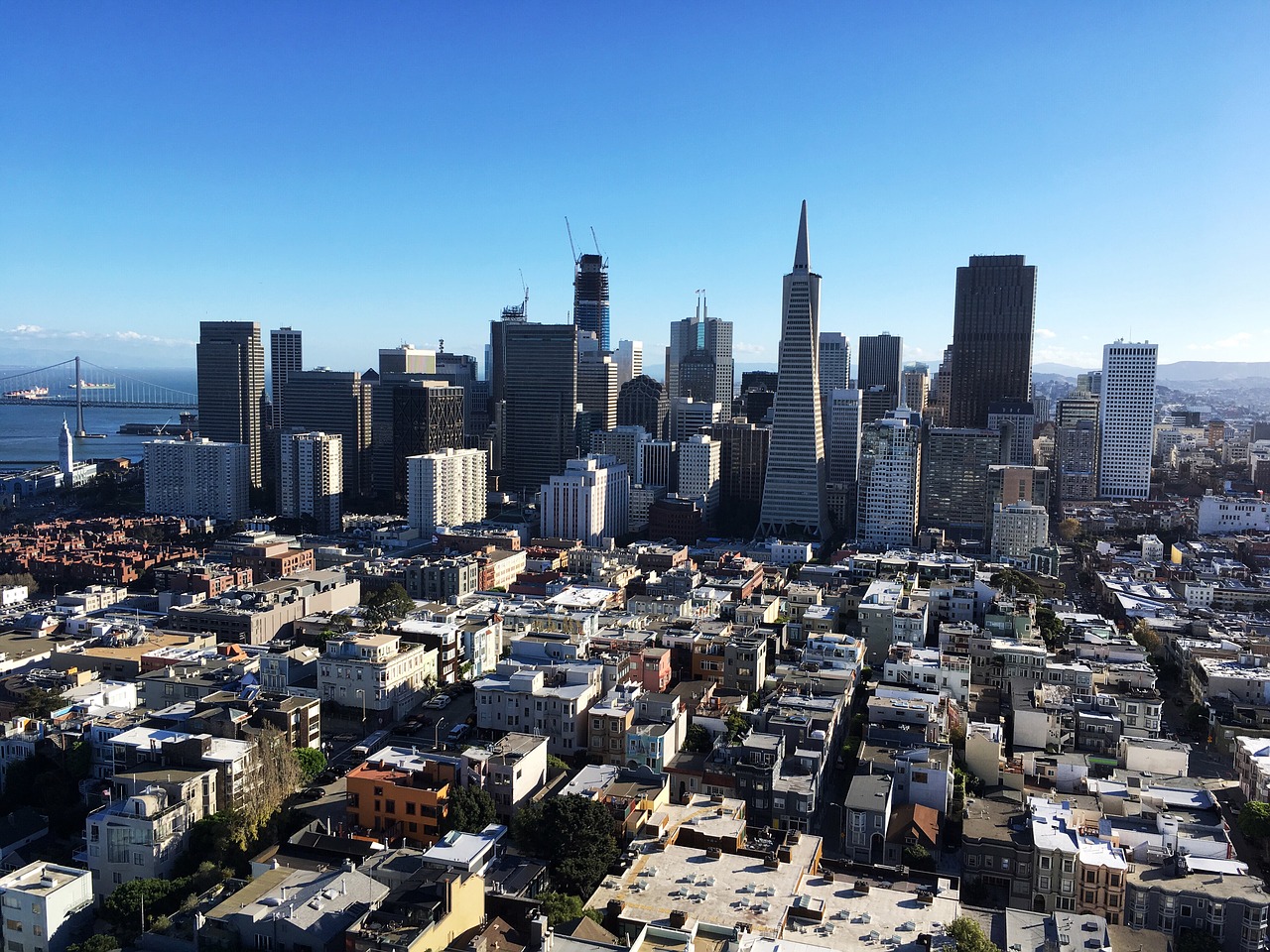 San Franciskas, Miestas, Kalifornija, Francisco, San, Orientyras, Įlanka, Miesto Panorama, San Francisco Skyline, Panorama