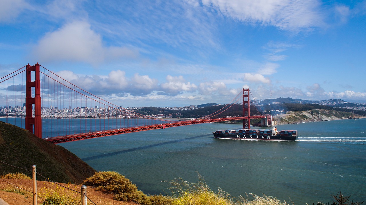 San Franciskas, Auksinių Vartų Tiltas, Turizmas, Tiltas, Vartai, Francisco, Kalifornija, Įlanka, Vandenynas, Orientyras