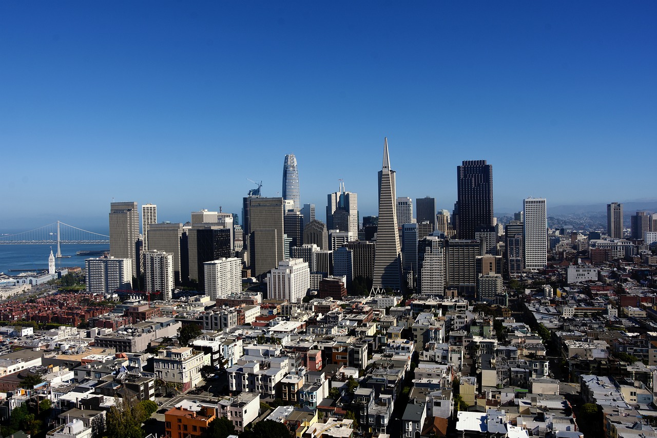 San Franciskas,  Miestas,  Architektūra,  California,  Turizmas,  Dangus,  Garsus,  Žymus Objektas,  Kelionė,  Downtown