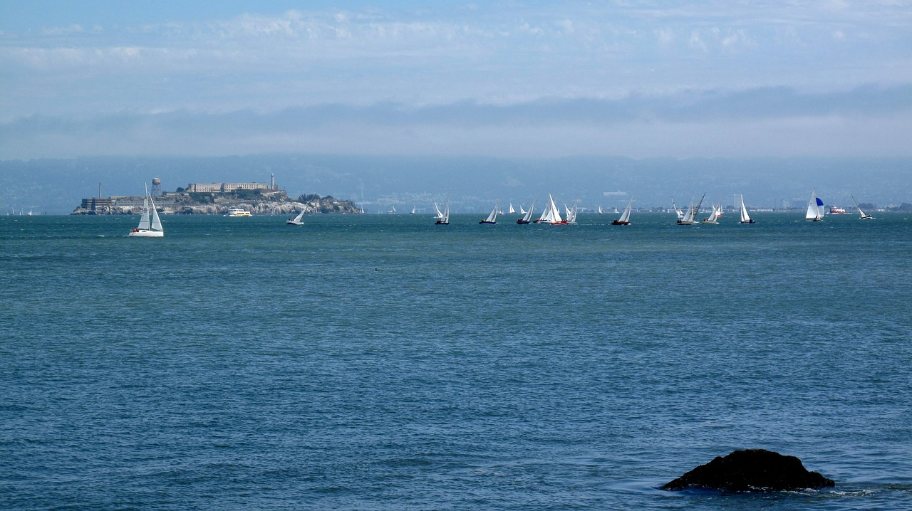 San Franciskas, Įlanka, Alcatraz, Turizmas, Orientyras, Vanduo, Rokas, Nacionalinis, Pritraukimas, Buriavimas