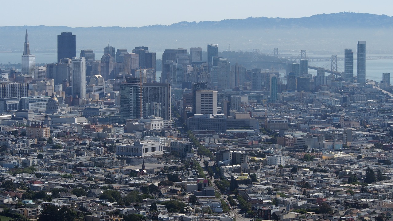 San Franciskas, Miesto Panorama, Kalifornija, Nemokamos Nuotraukos,  Nemokama Licenzija