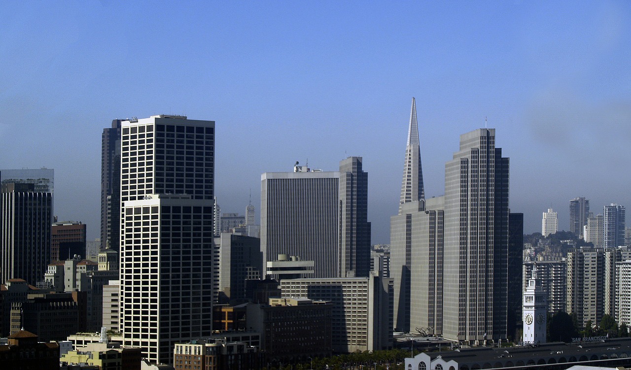 San Franciskas, Miestas, Pastatai, Kalifornija, Usa, Dangoraižiai, Miestas, Aukštas, Panorama, Nemokamos Nuotraukos