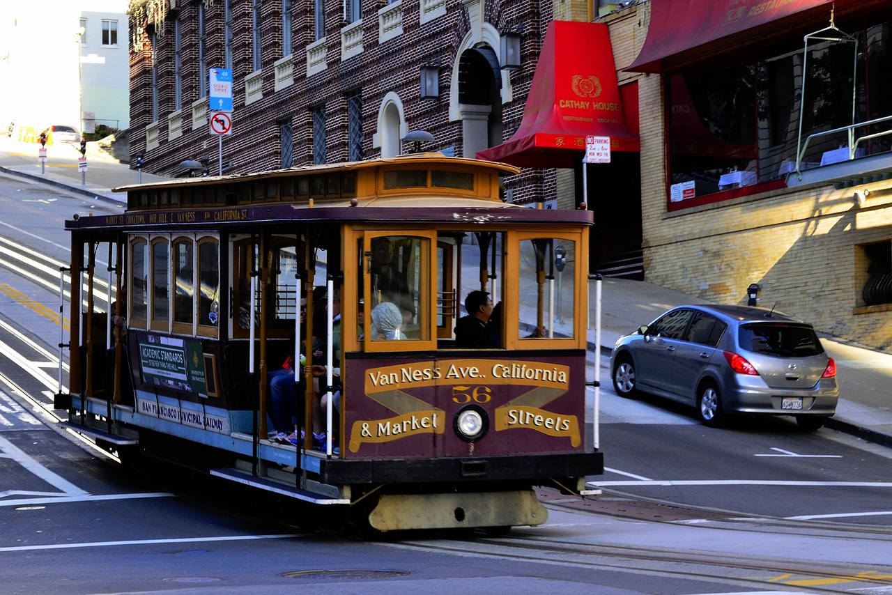 San Franciskas,  Kabelis,  Kalifornija,  Automobilis,  Kabelis,  Kelionė,  Turizmas,  Vintage,  Frisco,  Miesto