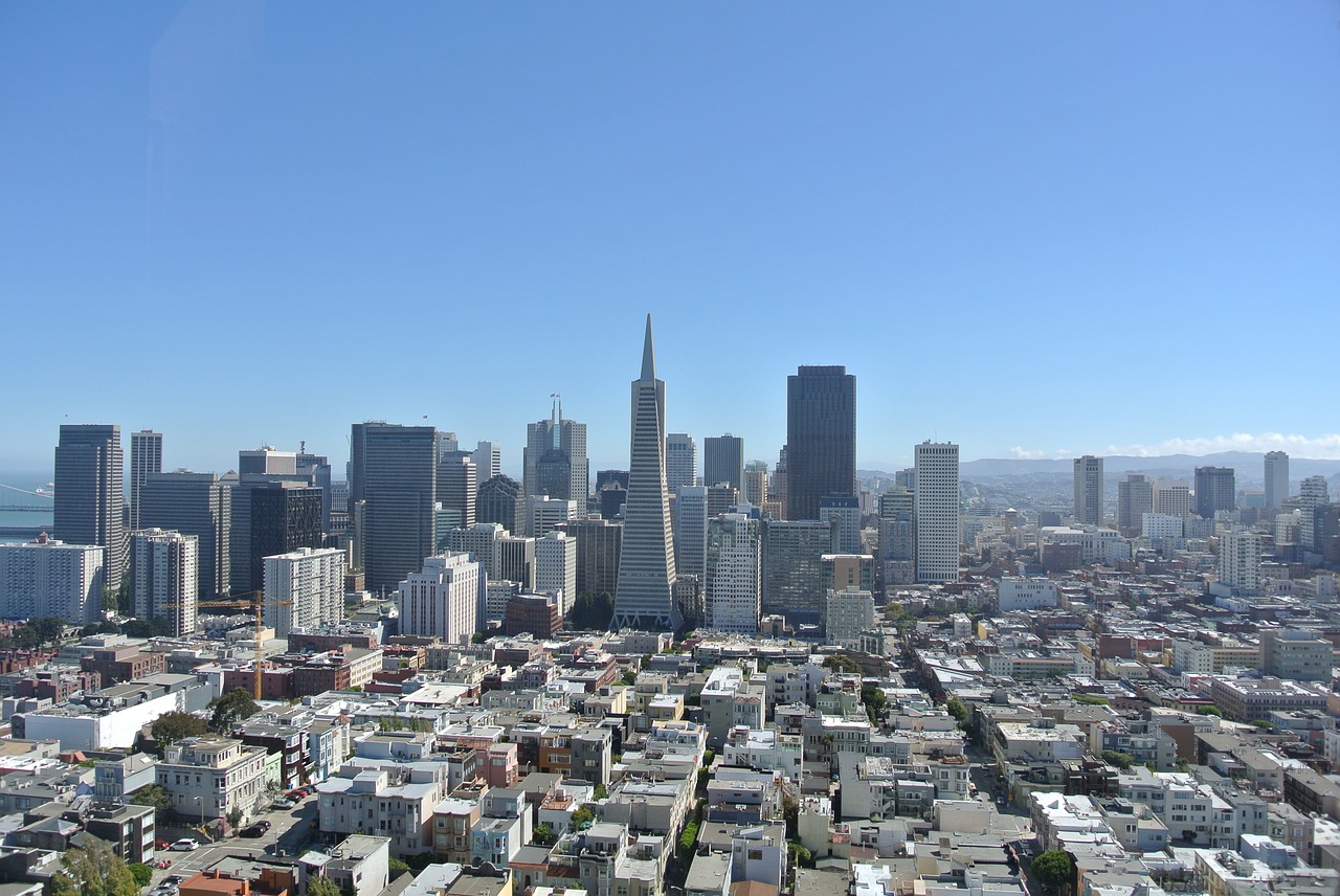 San Franciskas, Miesto Panorama, Transamerica Piramidė, Miestas, Panoraminis, Panorama, Įlanka, Kalifornija, Usa, Nemokamos Nuotraukos