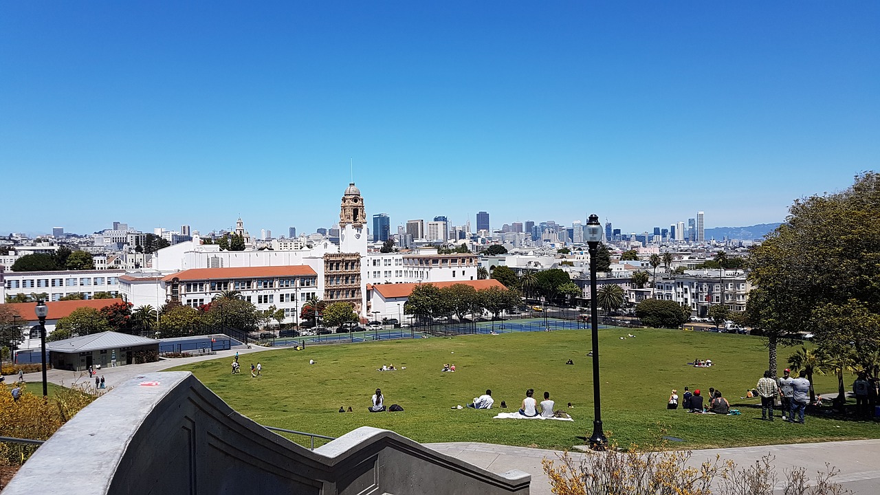 San Franciskas, Panorama, Parkas, Horizontas, Usa, Amerikietis, Miesto Panorama, Miestas, Vasara, Nemokamos Nuotraukos