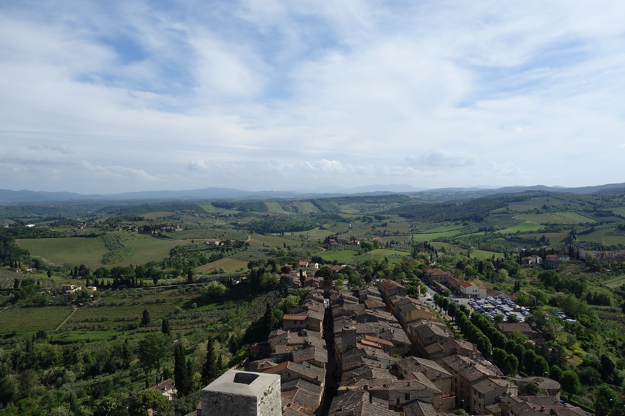San Gimignano, Toskana, Kaimas, Italy, Panorama, Kraštovaizdis, Kelionė, Nemokamos Nuotraukos,  Nemokama Licenzija