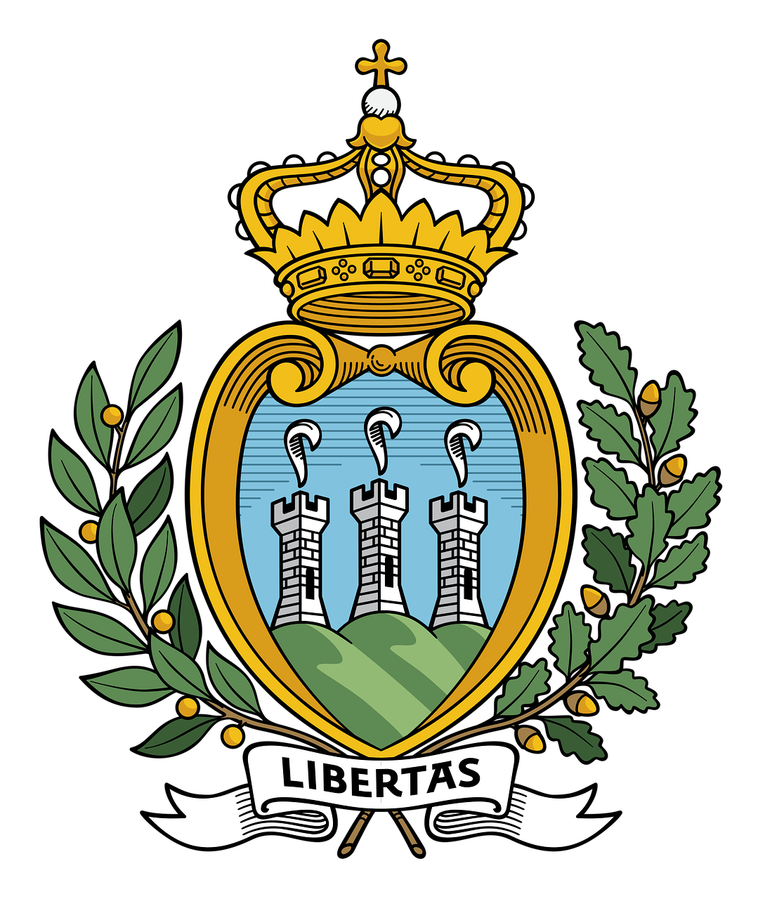 San Marino, Herbas, Vėliava, Marino, Rankos, Nacionalinis, Nemokamos Nuotraukos,  Nemokama Licenzija