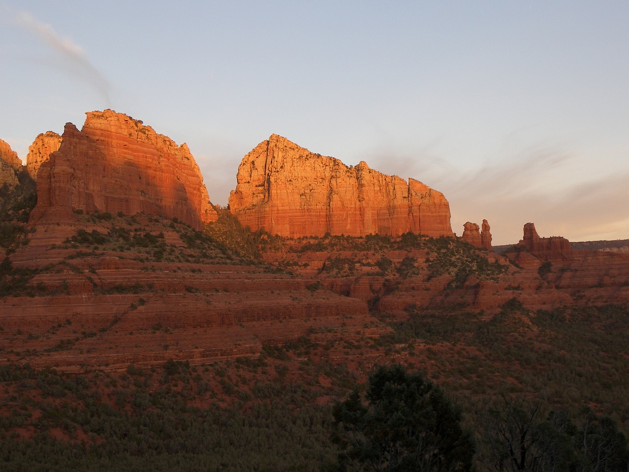 Smiltainio Uolos, Geologinės Formacijos, Vaizdas, Vaizdingas, Sedona, Arizona, Usa, Natūralus, Spalvinga, Kraštovaizdis