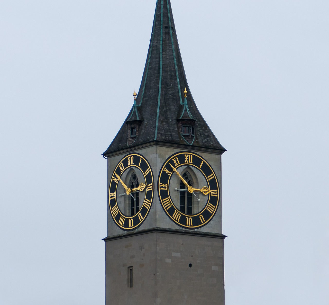 Sankt Peter, Bažnyčia, St Peter, Surinkti, Laikrodis, Turizmas, Bokštas, Bokštas, Zurich, Istoriškai