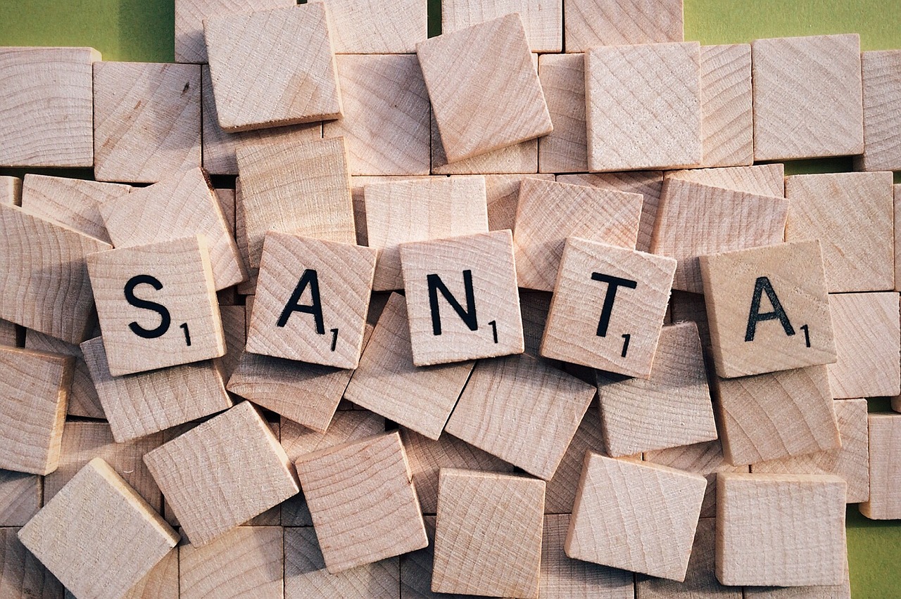 Santa, Kalėdos, Šventė, Scrabble, Raidės, Nemokamos Nuotraukos,  Nemokama Licenzija