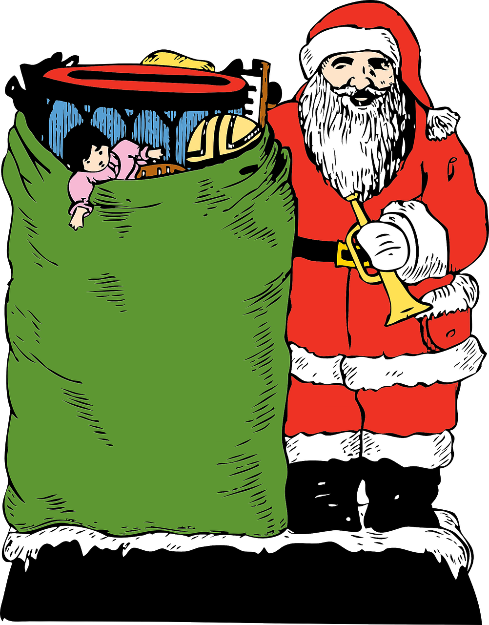 Santa, Kalėdų Senelis, Kalėdų Senelis, Kalėdų Senelis, Šventasis Nikolas, Linksmas Senas Elfas, Žaislų Krepšys, Kalėdos, Kalėdų Žaislai, Gruodžio Mėn .