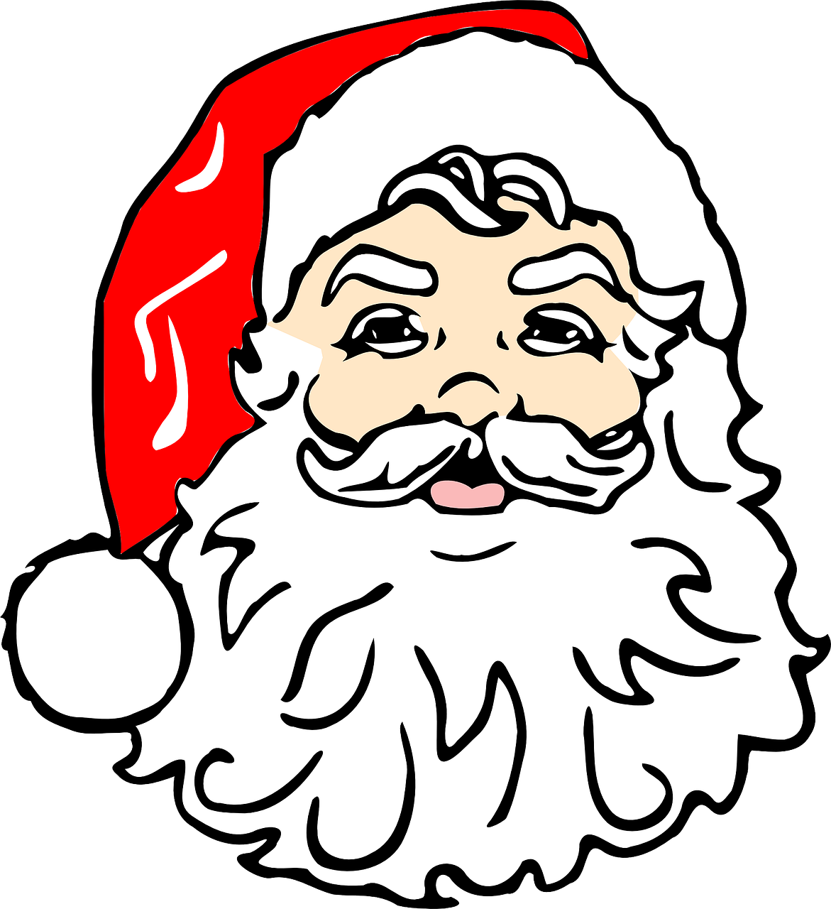Santa, Claus, Veidas, Barzda, Skrybėlę, Galva, Kalėdos, Šventė, Sezonas, Gruodžio Mėn .