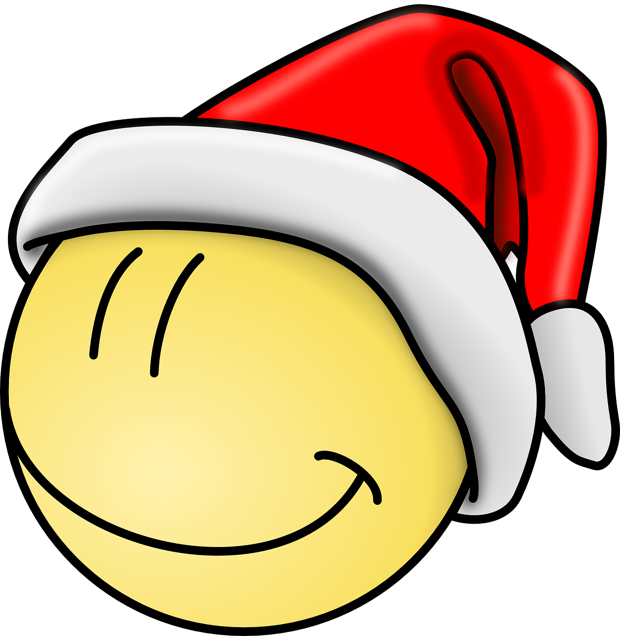 Santa, Skrybėlę, Raudona, Veidas, Smiley, Kalėdos, Juokinga, Šypsena, Laimingas, Šventė