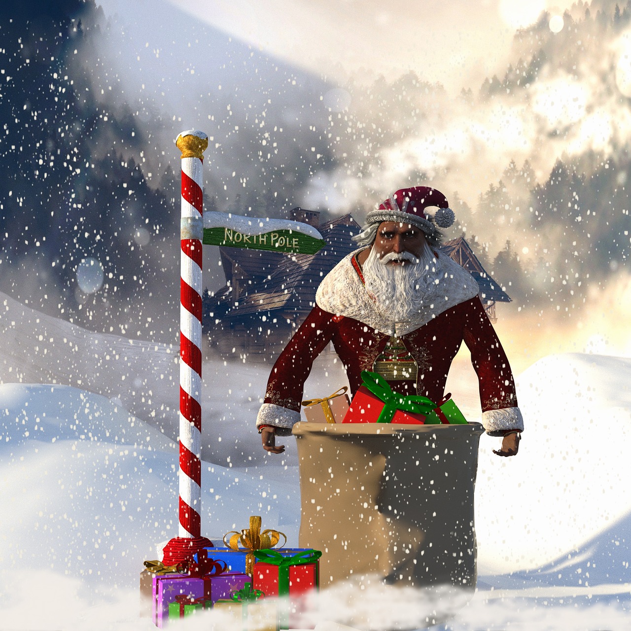 Kalėdų Senelis, Šiaurinis Ašigalis L, Kalėdos, Nikolas, Kalėdų Laikas, Kalėdų Rinka, Adventas, Sniegas, Dovanos, Kalėdų Motyvas