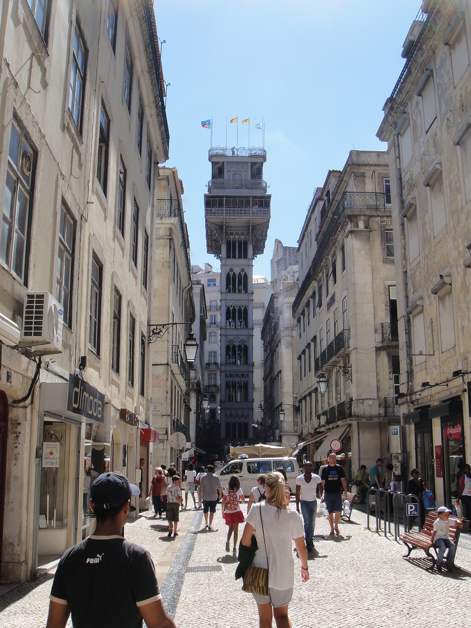 Santa Justa Liftas, Lisbonas, Portugal, Nemokamos Nuotraukos,  Nemokama Licenzija