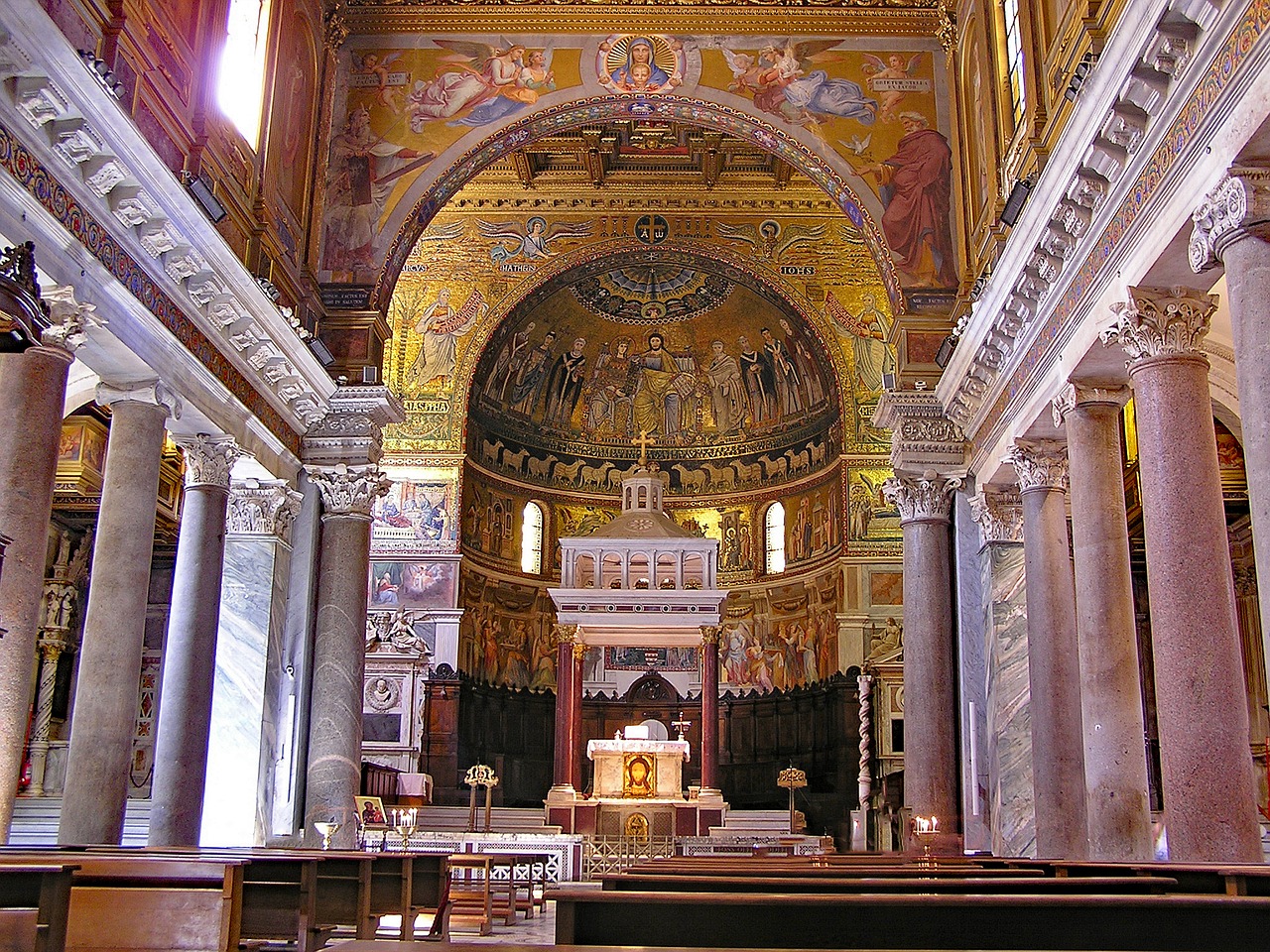Santa Maria Trastevere, Roma, Italy, Europa, Bažnyčia, Tikėjimas, Religija, Lankytinos Vietos, Kultūra, Šv. Marijos Bažnyčia