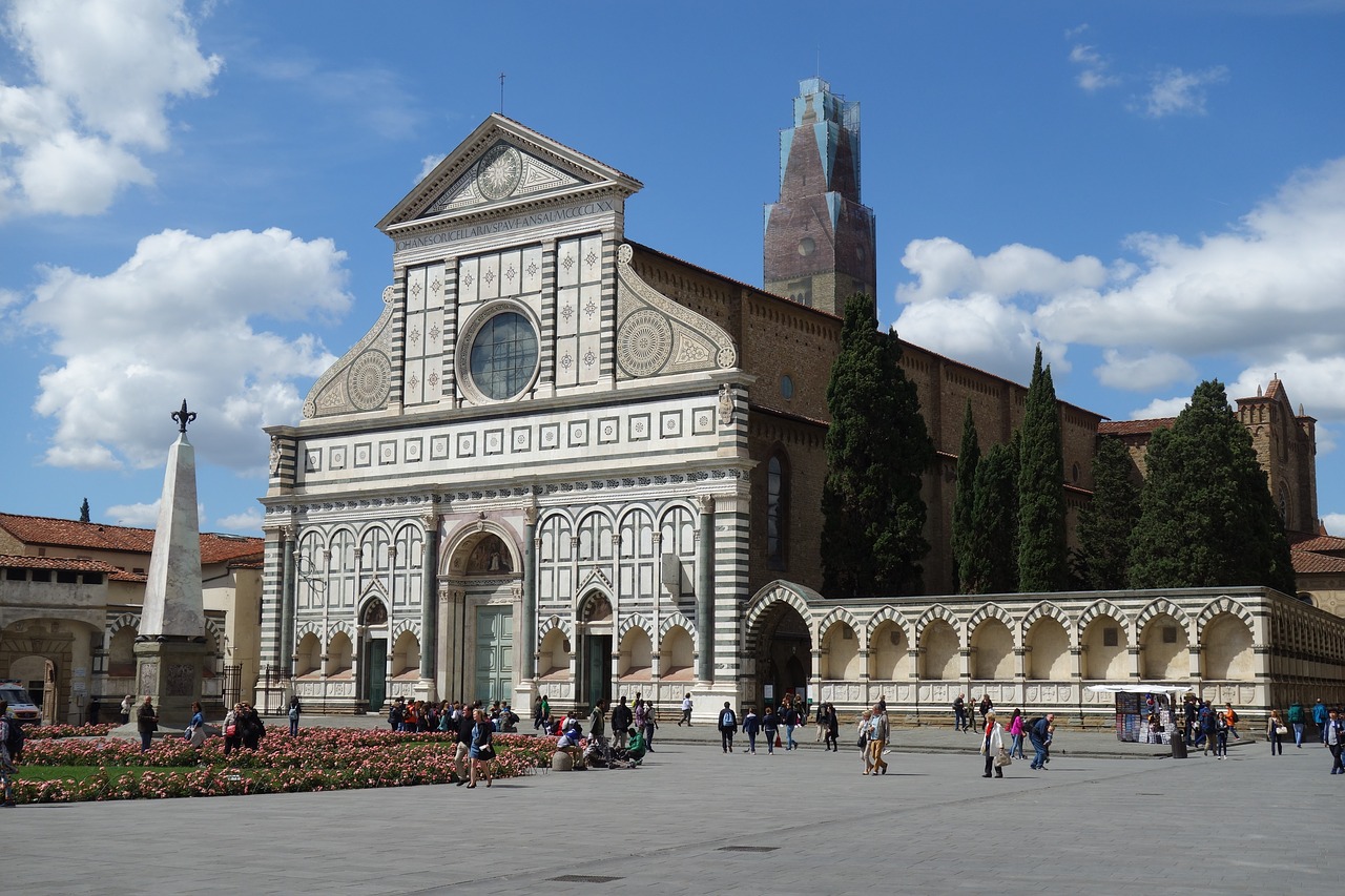 Santa Maria Novella, Florencija, Italy, Bažnyčia, Architektūra, Toskana, Renesansas, Orientyras, Kelionė, Europa