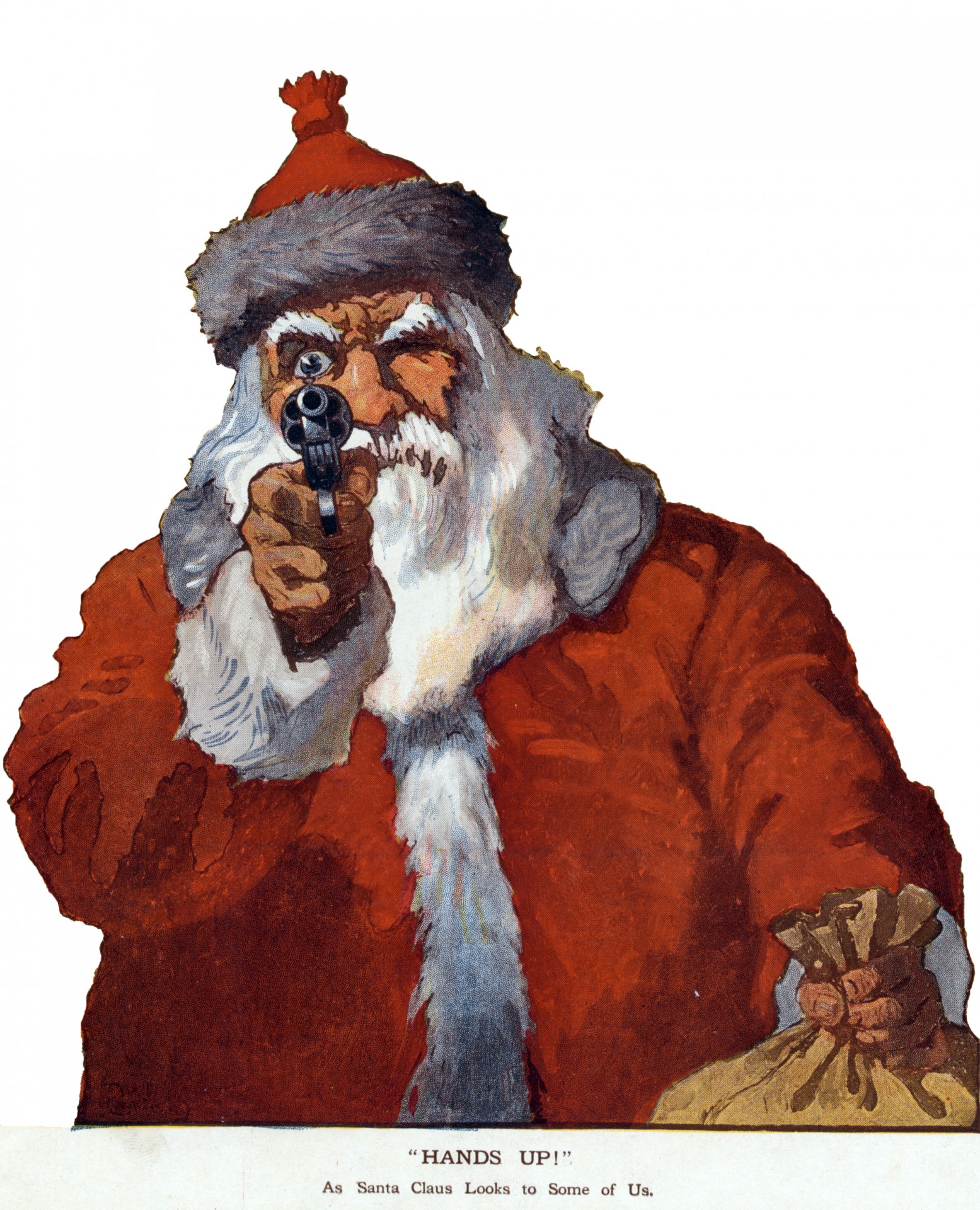 Santa,  Santa & Nbsp,  Claus,  Tėvas & Nbsp,  Kalėdos,  Vintage,  C,  Spausdinti,  Menas,  Pistoletas