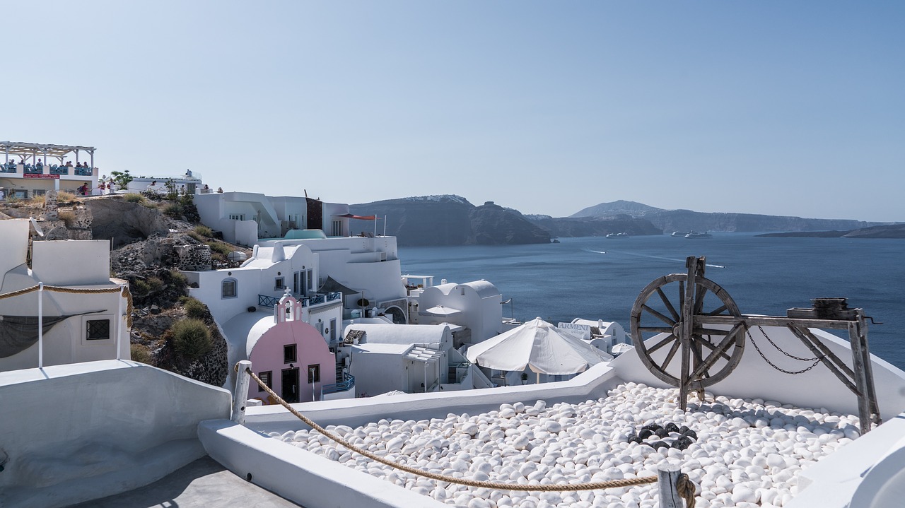 Santorini, Oia, Graikija, Kelionė, Vasara, Graikų Kalba, Turizmas, Europa, Sala, Viduržemio Jūros