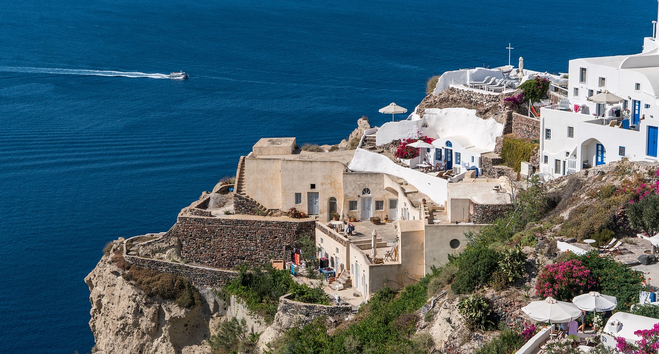 Santorini, Oia, Graikija, Kelionė, Vasara, Graikų Kalba, Turizmas, Europa, Sala, Viduržemio Jūros