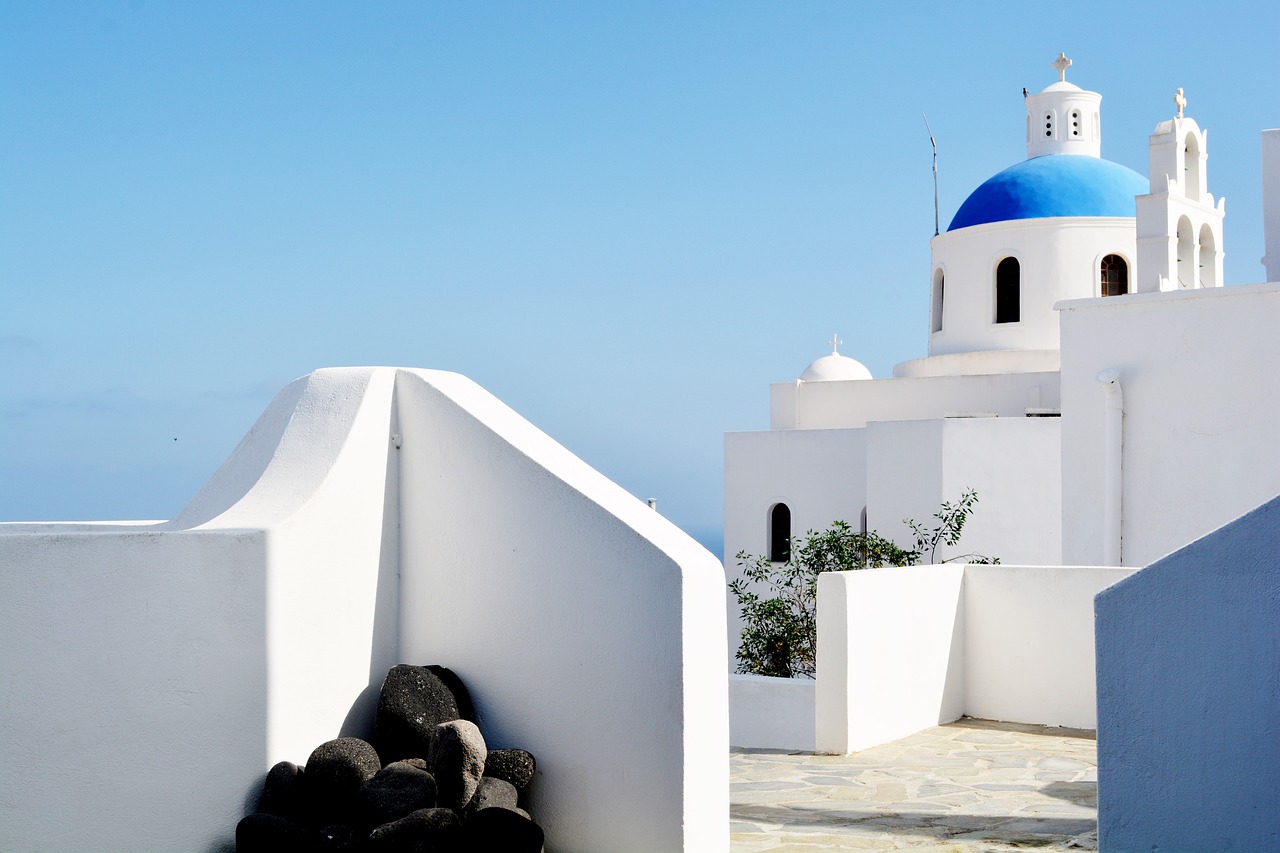 Santorini, Graikija, Balti Namai, Oia, Nemokamos Nuotraukos,  Nemokama Licenzija