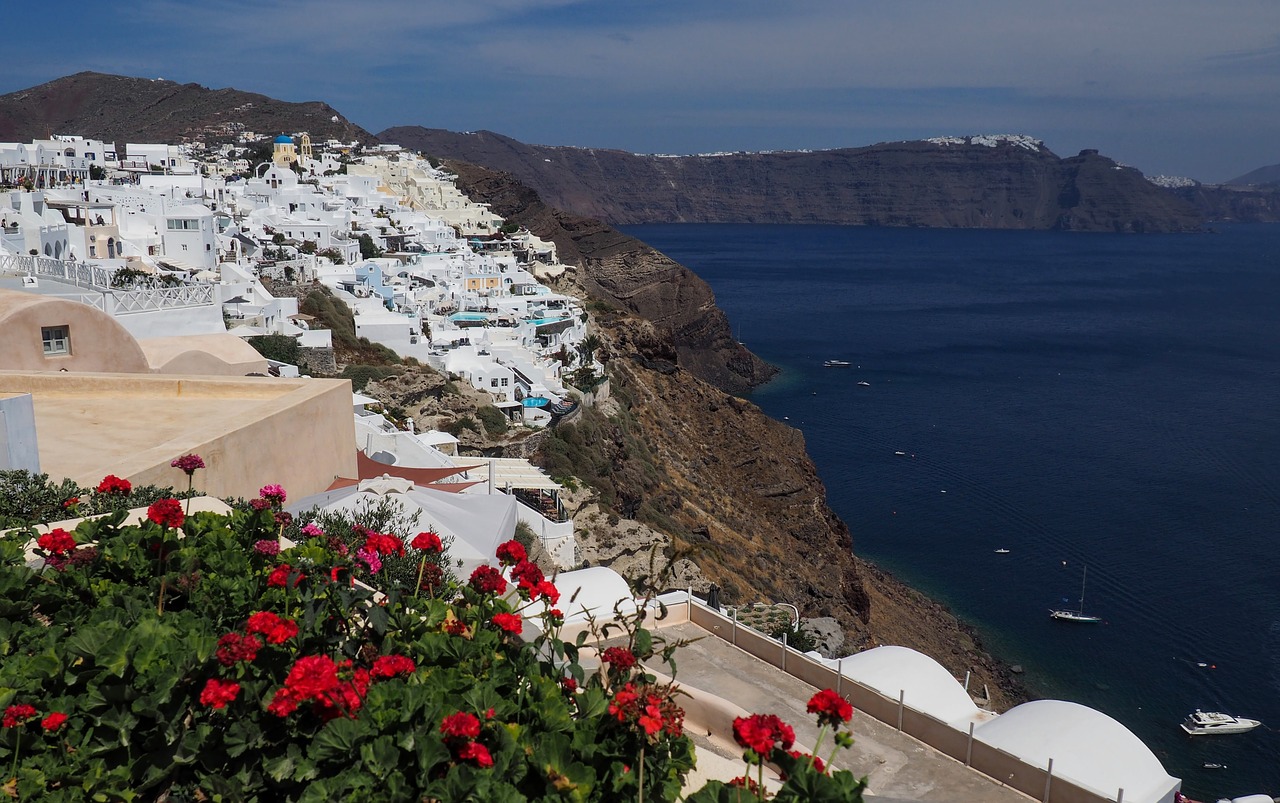 Santorini, Graikija, Sala, Vulkanas, Mėlynas, Jūra, Kelionė, Oia, Šviesa, Šventė