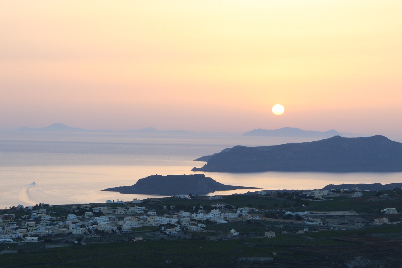 Santorini, Saulėlydis, Graikija, Nemokamos Nuotraukos,  Nemokama Licenzija