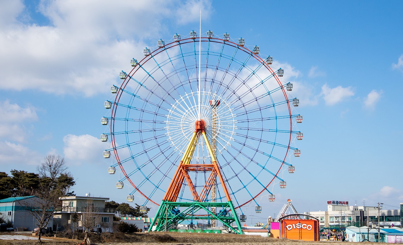 Sapgyoho Pramogų Parkas, Ferris Ratas, Sapgyocheon, Turistų Kelionės Tikslas, Nemokamos Nuotraukos,  Nemokama Licenzija