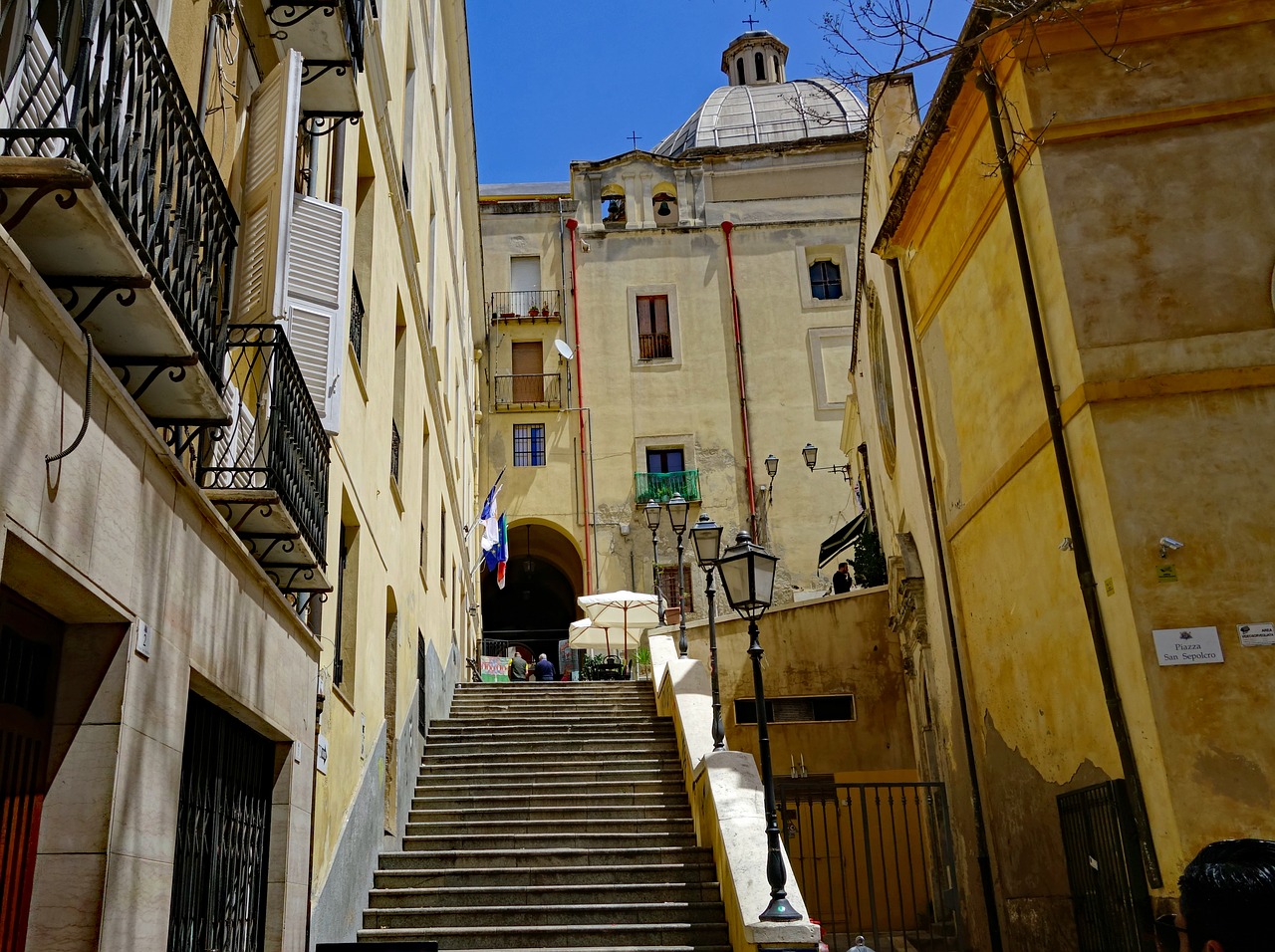 Sardinija,  Kaljaris,  Istorinis Centras,  Erdvė,  Piazza San Sepulchre, Nemokamos Nuotraukos,  Nemokama Licenzija