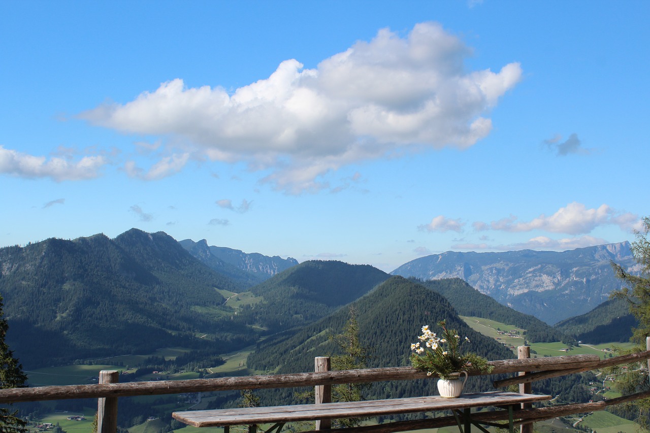 Schärtenalm, Berchtesgaden, Alm, Alpių, Kraštovaizdis, Kalnai, Viršutinė Bavarija, Ramsau, Panorama, Bavarija