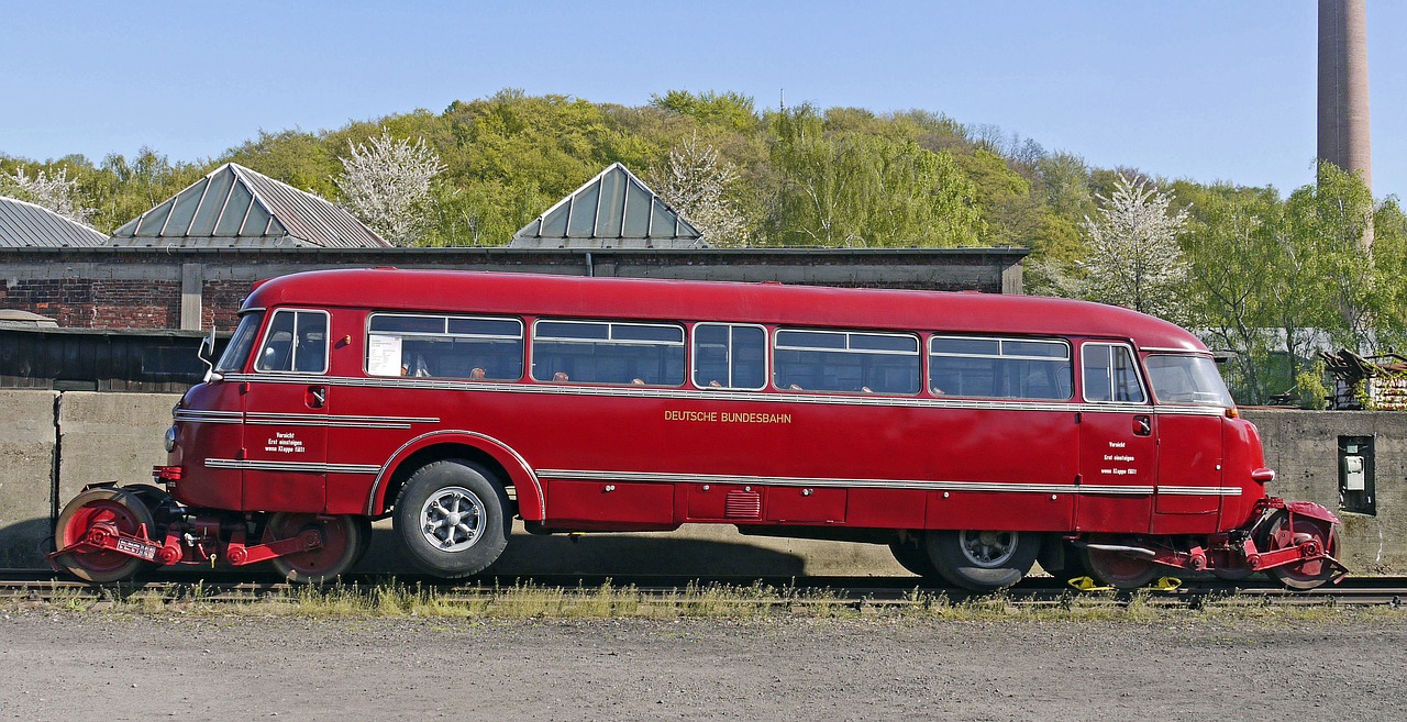 Schie-Stra-Bus, Deutsche Bundesbahn, 1950S, Combi-Vehicle, Istoriškai, Nostalgiškas, Geležinkelis, Kelias, Be Maršrutų, Autobusas