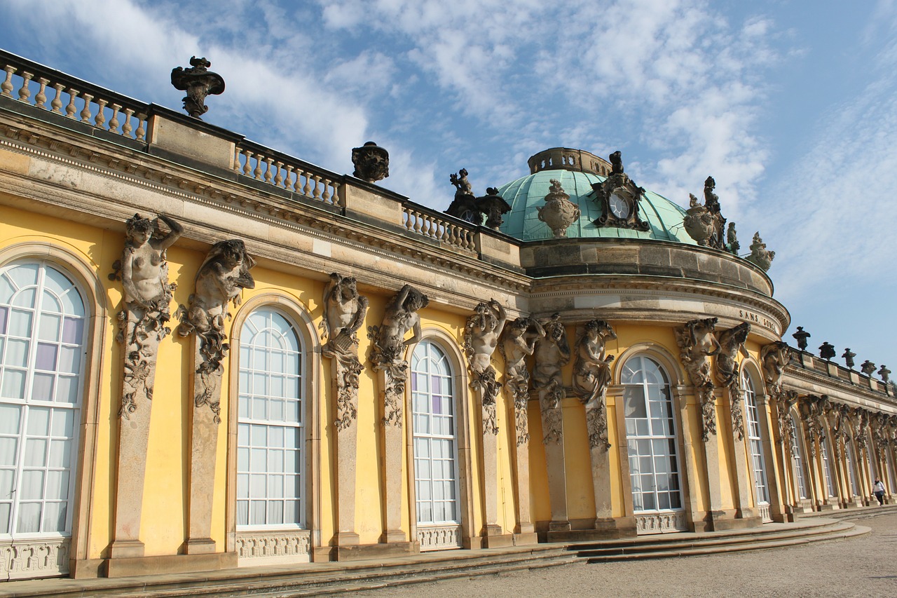 Schloss Sans Souci, Vokietija, Pilis, Potsdamas, Skulptūra, Statula, Figūra, Architektūra, Pastatas, Ramstis