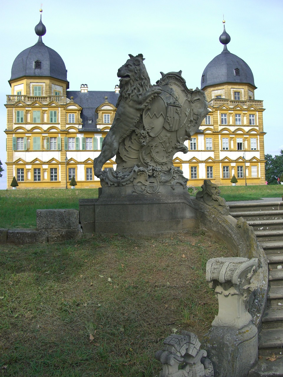 Schloss Seehof, Memmelsdorf, Parkas, Liūto Skulptūra, Akmeniniai Laiptai, Nemokamos Nuotraukos,  Nemokama Licenzija