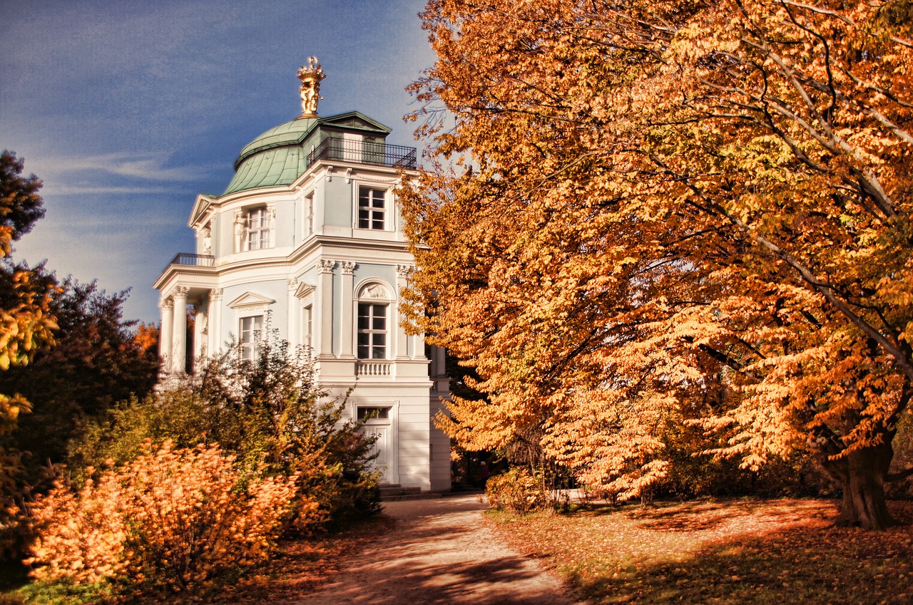 Schlosspark Charlottenburg, Arbatos Namai, Pilies Parkas, Berlynas, Ruduo, Medžiai, Schlossgarten, Pilis, Parkas, Nemokamos Nuotraukos