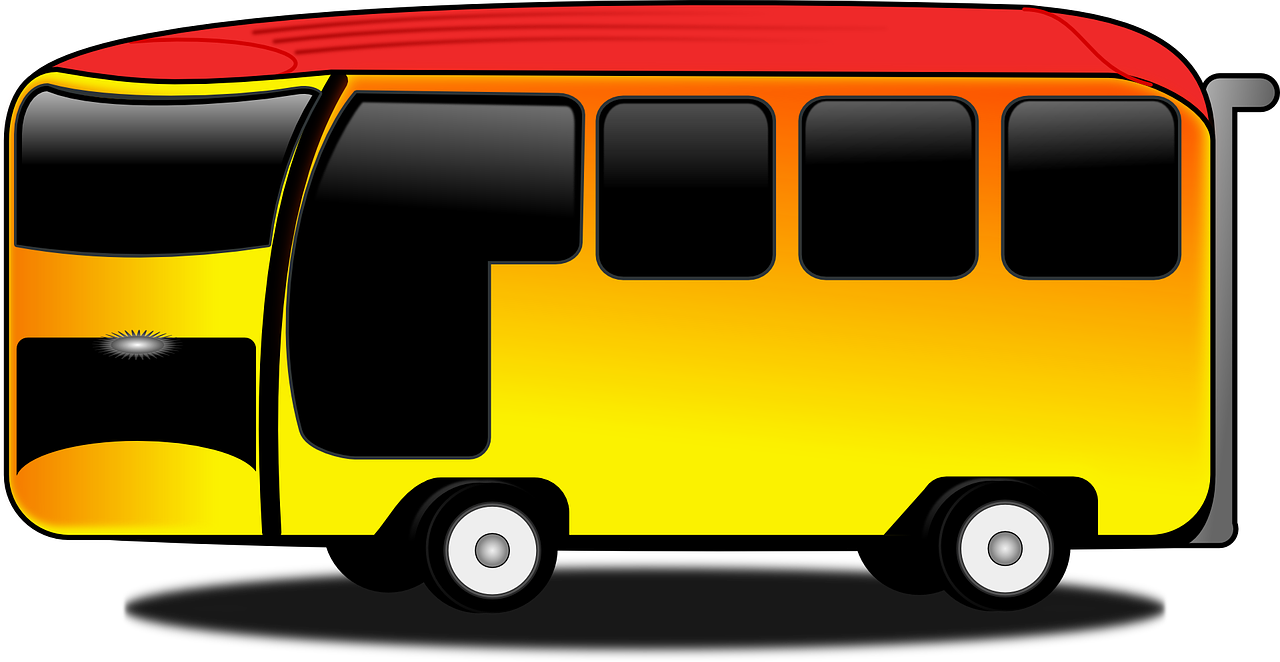 Mokyklinis Autobusas, Treneris, Automobilis, Autobusas, Gabenimas, Kelionė, Kelionė, Animacinis Filmas, Komiksas, Nemokama Vektorinė Grafika