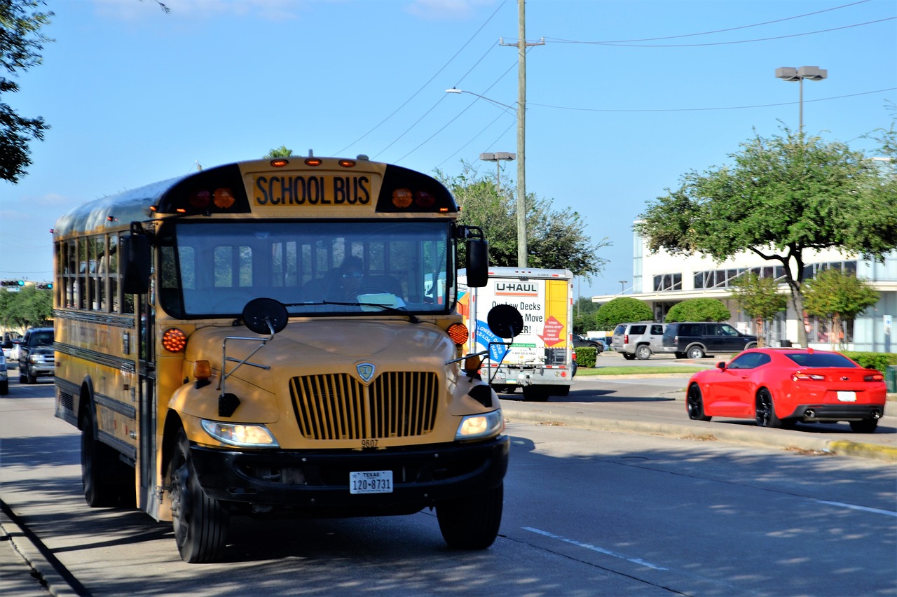 Mokyklinis Autobusas, Houstonas Teksasas, Gatvė, Vaikai, Studentai, Mokytojai, Švietimas, Pagrindinis, Valstybė, Vyriausybė
