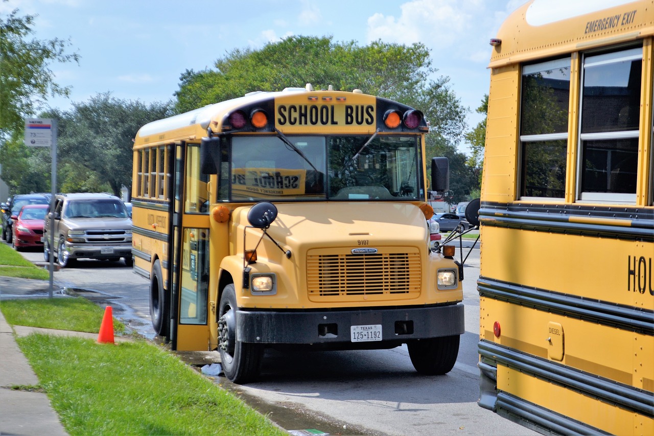 Mokykliniai Autobusai, Houstonas Teksasas, Mokytojai, Studentai, Klases Mokykla, Autobusai, Švietimo, Švietimas, Mokykla, Knygos