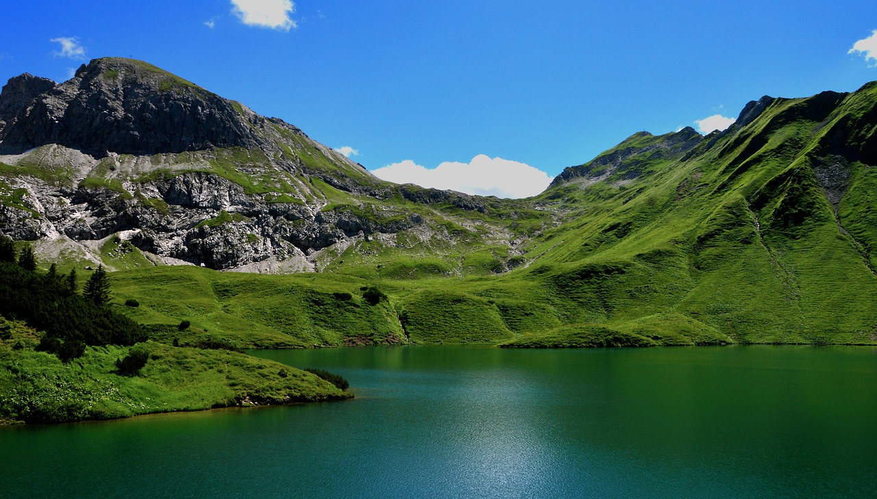 Schrecksee, Allgäu, Hochgebirgssee, Alpių, Ežeras, Vanduo, Allgäu Alpės, Gamta, Žygiai, Dangus